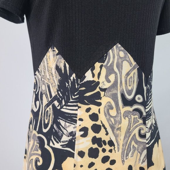 Vintage Joseph Ribkoff Animal Print Dress Midi Size 10 - Picture 4 of 15